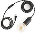 BRIGHTTIA - Matte Black Plug-in Pendant Light - Portable Industrial Vintage Lamp