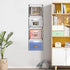 X-cosrack 4-Tier Vertical Wall File Holder, Metal Wall Organizer with Tag Slot for Office Home