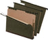 Pendaflex 59253 SureHook Reinforced Hanging Folder, 1 Divider, Letter, 1/5 Tab, Green (Box of 10)