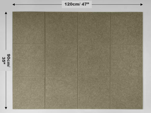 Large Cork Board Alternative - 47"x35" 12 Pack Felt Wall Tiles with Safe Removable Adhesive Tabs