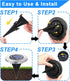 Rayolon (4 Pack Solar Ground Lights, Waterproof Solar Garden Lights, Upgraded Outdoor Garden Waterproof Bright