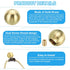 PATIKIL 25mm/1" 4 Set Ball Lamp Finials Caps Knob, Solid Brass Lamp Shade Top Decoration Screw Cap Nuts with Brass