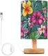 ALAZA Bedside Table Lamp for Bedroom Hawaii Floral Palm Leaves Nightstand LED