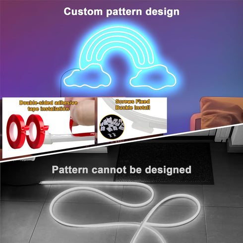 Cozylady 24V (7.5M/25Ft) RGB Neon LED Rope Lights, Waterproof Bluetooth APP Remote Control Music Sync Strip Lights