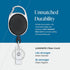 Will Well 2-Pack ID Badge Holders with Clip and Keyring, Vertical Clear Plastic Sleeves, 2.52" x 3.58", Black Reels
