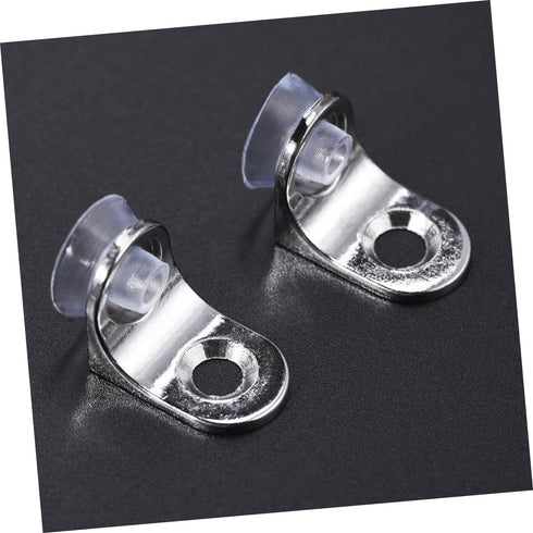 10 Vaguelly Stainless Steel Glass Shelf Support Bracket with Rounded Corners Screws Heavy Duty L-Shaped Shelf Fixing