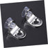 10 Vaguelly Stainless Steel Glass Shelf Support Bracket with Rounded Corners Screws Heavy Duty L-Shaped Shelf Fixing