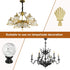 PATIKIL 1/4-27 4Pcs Lamp Finial Cap for Lampshade Harp Top, Cap Nut Screw Cap Knob Clear Bubbles Ball Shaped Crystal