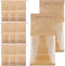 Abaodam 50pcs Small Bread Bags with Window Kraft Paper Bakery Packaging Pouches