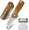 COOL PARD EDC Folding Pocket Utility Knife Quick Change Blade Razor Knife with 4Pcs Extra
