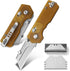 COOL PARD EDC Folding Pocket Utility Knife Quick Change Blade Razor Knife with 4Pcs Extra