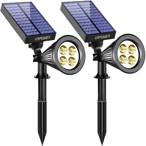 URPOWER Solar Lights Outdoor, 2-in-1 Solar Spot Lights Waterproof with 2 Lighting