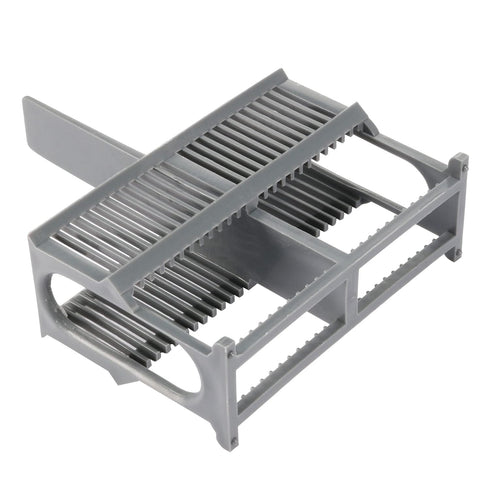 24 Positions Microscope Slides Rack by uxcell, Polypropylene Staining Rack in Gray for Research Experiments