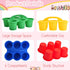 6 Pack 6 6Colors NINU Classroom Caddy Organizer with Handle, Plastic Drink Cup Caddy Holder, Compartments for Kids