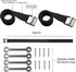 UCEDER 56" Battery Tie Down Strap Kit, Stainless Steel 316 Cam Buckle with Eye Strap Mounts, 2 Pack