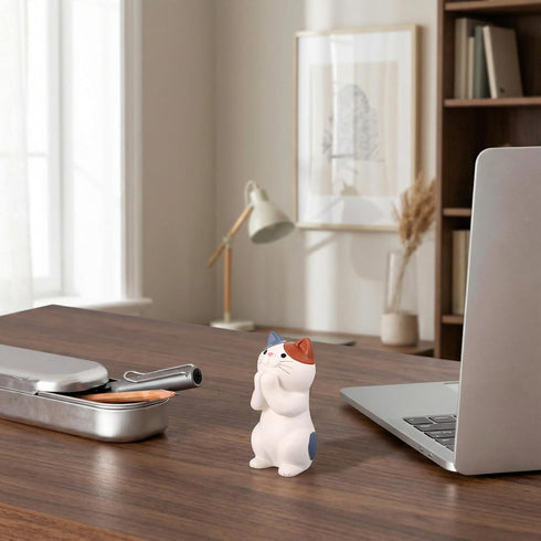 AOZUO Cat Glasses Holder, Cute Glasses Holder for Desk, Resin Eyeglasses Stand Sunglasses Stand Display Eyewear