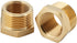 U.S. Solid 2pcs Brass Reducer Hex Bushing, 1" NPT Male x 3/4" NPT Female Pipe Fitting