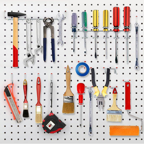 60 Assorted Pegboard Hooks with Bins and 154 Peg Locks/Caps for 1/4 inch & 1/8 Inch Peg Board