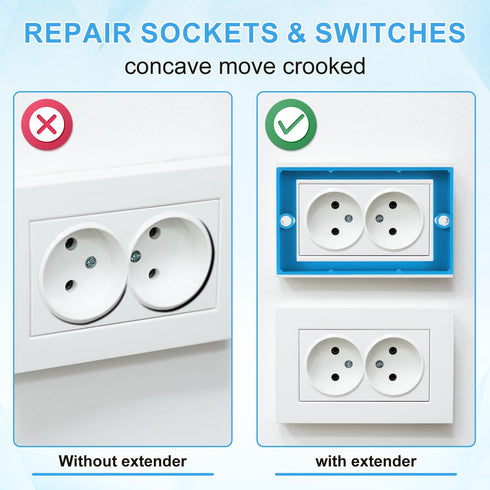 6pcs Electrical Box Extender, 1/2" Single Gang Receptacle Outlet Box Extenders for Electrical Box and Switches