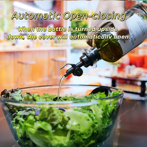 8 Pack Olive Oil Dispenser Spout, Weighted Liquor Pour Spout, Syrup Dispenser Spout, Stainless Steel Automatic Pour