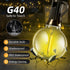 FUANXIEI 33FT G40 10M Bulbs 3 Dimmable Solar Lights Outdoor Waterproof: Shatterproof Patio Lights - Solar Powered