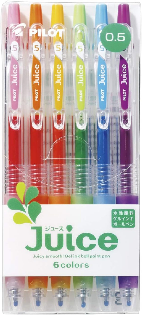Pilot Juice Gel Ink Pen, 0.5 mm, 6 Color Standard