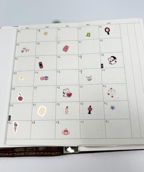ZMLSED 28 Pre-Cut Mini Stickers Book, Tiny Star Bread Theme Stickers for Journals Planners Scrapbooking DIY Decoration