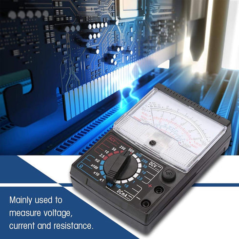 Analog Multimeter, 18 Gears 21 Range Pointer AC DC Voltage Resistance Testing Instrument