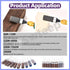 Swpeet 10 Pcs Sanding Drums Sleeves Kit, 180-2500 Grit Sandpaper Grinding Head for Woodworking Polishing Tool