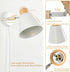 Hefoklu E26 White Plug in Wall Sconces with Switch for Bedroom, Modern Rotation Wall Lamps Up Down Mounted Fixture Wood