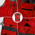 TCCFCCT Mesh Work Vest for Men Women High Visibility Safety Vest with 9 Pockets, Hi Vis Reflective (Red, 4X-Large)
