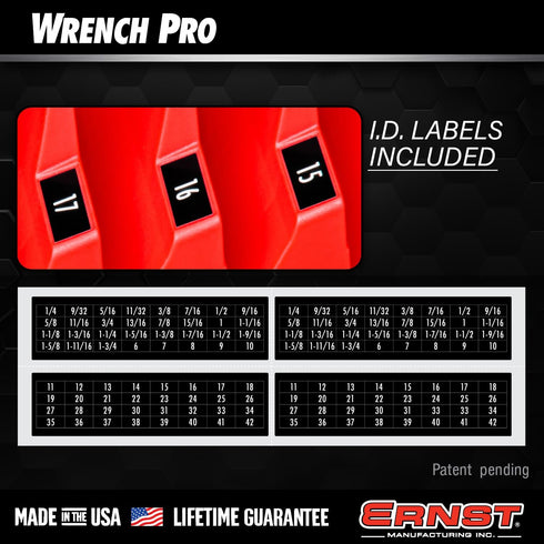 Ernst Manufacturing Wrench Pro, Modular Wrench Organizer for 20 Tools