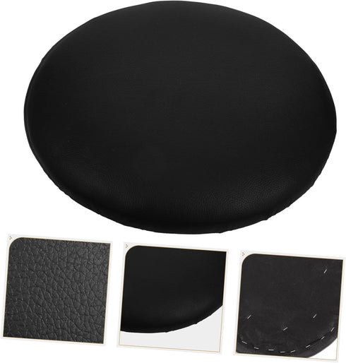 TOPPERFUN Rotating Stool Replacement Seat Cover Wear-Resistant Pu Round Cushion for Bar and Dining Use Soft Sponge
