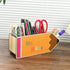 TINGKU 10" Wooden Pen Holder - Pencil Shape Supply Caddy for Teacher Appreciation Gifts, Classroom Organizer & Storage