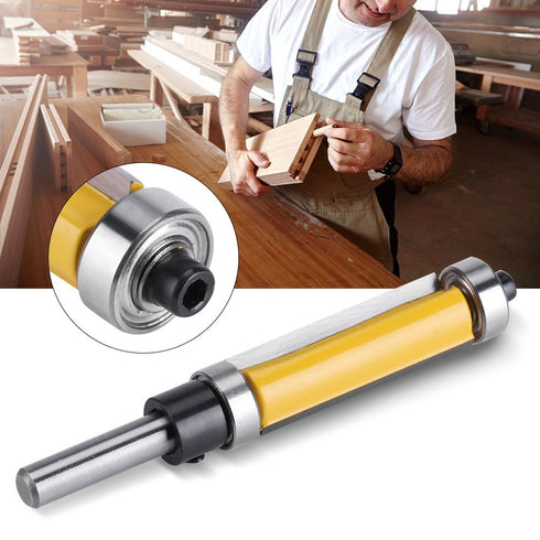Flush Trim Router Bit Set, Top and Bottom Bearing, 1/4 Inch Shank, 1-1/2 Inch Blade for Woodworking