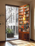 3D 33.5"x84.6"- Decor(2 Sheets/Set) artfanke Retro Bookcase Door Sticker Peel and Stick Self-Adhesive Bookshelf Door