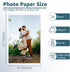 4x6 36 4 6 200 ZBEIVAN Photo Paper, Glossy Photo Papers Sheets, x Inkjet Printer Photo Paper for Dye Ink, GSM