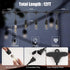 12Ft Commercial 11W S14 Bulbs Waterproof Outdoor String Lights - Grade Patio Lights Heavy Duty Light String Hanging