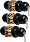 Veise Keys Alike Door Knob Set 3-Pack, Bedroom Door Lock with Keys,