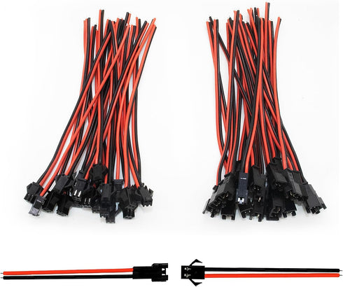 KWMSTPLT 20 Pairs SM JST 2 PIN Wire Connector Cable for WS2812B WS2811