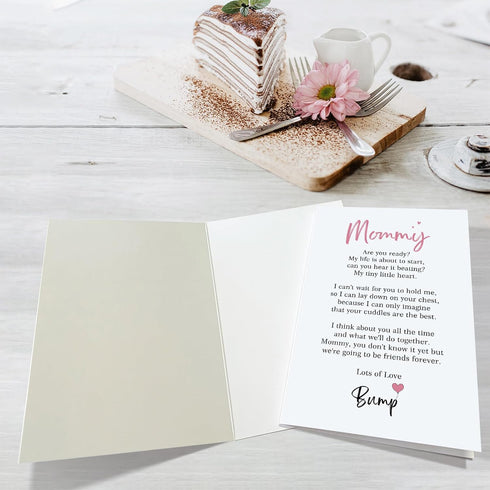 Obbyidk Mommy Poem to Be Mother's Day Card from Bump, First Mothers Day Card for Wife, Pregnant Announcement Card, New