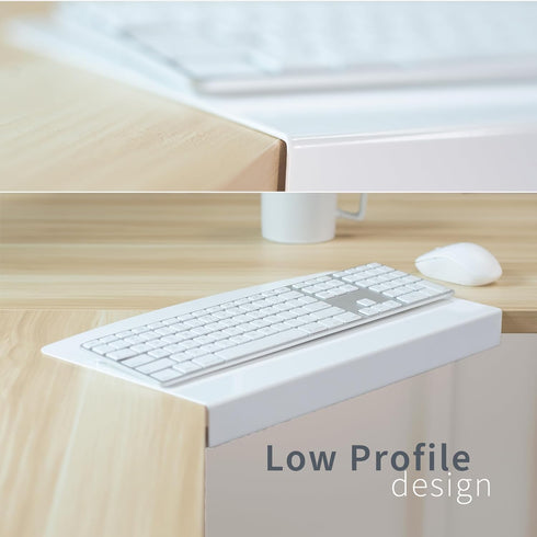 VIVO 17 inch Corner Desk Connector Platform for Mounting Under-Desk Keyboard Trays on L-Shaped Workstations