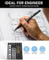 Nicpro 3 PCS 1.3 mm Mechanical Pencil Set, 3 Colors with 36 Lead Refill, Heavy Duty Carpenter Pencil