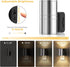 3000K, Dimmable Bedroom,2 Pack L LOHAS LED Night Light, Night Lights Plug into Wall, Smooth Silver Glossy Plating