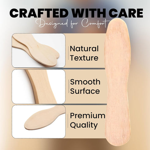 Concession Essentials 2.75" Pack 200ct Natural Wooden Ice Cream Spoons Eco-Friendly Mini Tasting and Craft Spoons