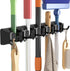 Lifewit Mop and Broom Holder Wall Mount, Heavy Duty Cleaning Supplies Organizer, 5 Slot 6 Hooks, Easy Install
