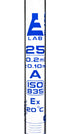 EISCO Serological Pipette, 25ml - Class A, Tolerance ±0.100ml - Blue Graduations - Color Code, White - Calibrated for Delivery to Jet - Borosilicate Glass