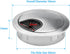 4 Pack 2 Inch Metal Desk Grommet, Brushed Silver Wire Organizer