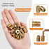 M8-1.25 x 15mm Threaded Insert for Wood Furniture, Zinc Plated Carbon Steel, 50 PCS with Hex Spanner