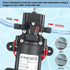 VerRich 12V Diaphragm Pump, 70W 6A Self Priming Sprayer Pump, 6 L/Min 0.9MPA 131 PSI for RV, Camper, Marine, Garden